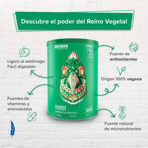 Complemento Alimenticio Vegetales Proteína Parrot Matcha 900g