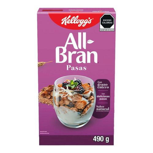 Cereal Kellogg's All Bran Sabor Pasas 490g