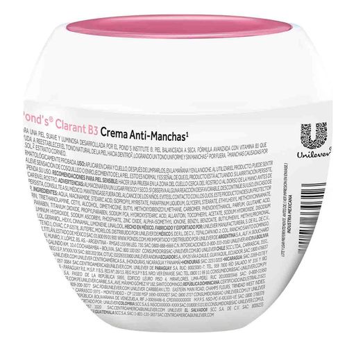 Crema Facial Pond's Antimanchas Clarant B3 400g