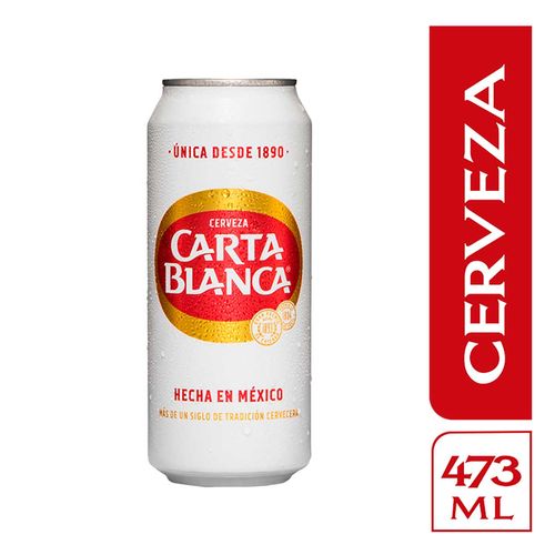 Cerveza Clara Carta Blanca 1 pieza lata de 473ml