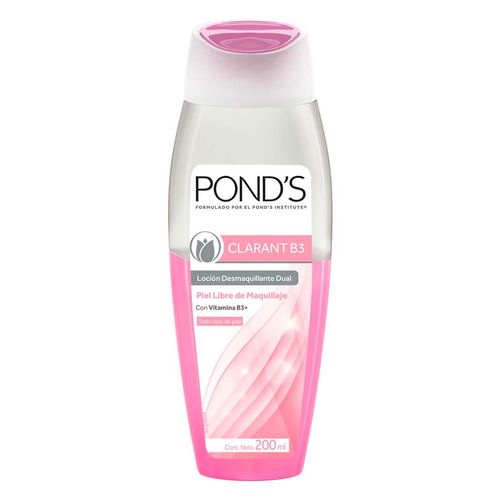 Loción Facial Desmaquillante Dual Pond's Clarant B3 200ml