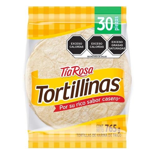 Tortillas de Harina Tía Rosa 765g contiene 30 piezas