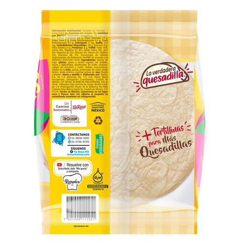 Tortillas de Harina Tía Rosa 765g contiene 30 piezas