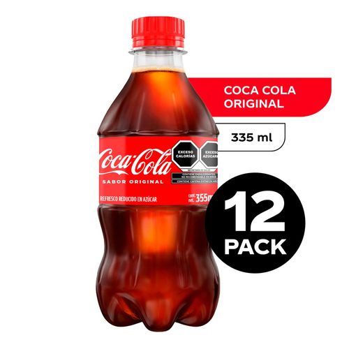 Refresco Coca-Cola Original 12 Botellas de 355ml c/u