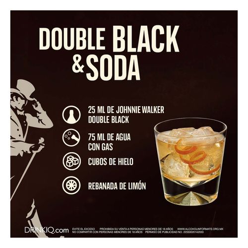 Whisky Johnnie Walker Double Black Blended Scotch 750ml