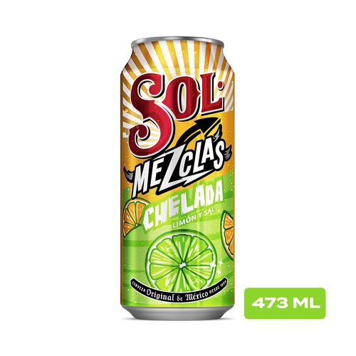 Cerveza Preparada Sol Chelada lata de 473 ml