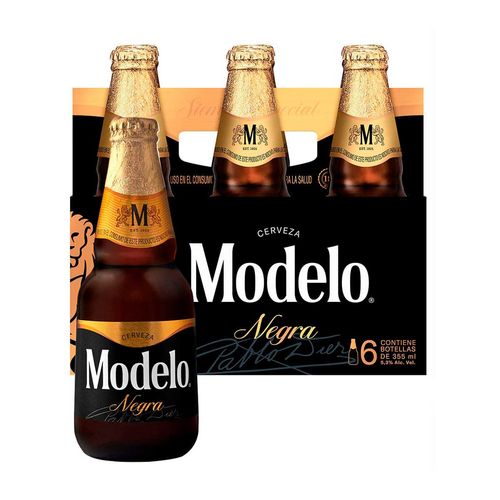 Cerveza Negra Modelo 6 Botellas de 355ml c/u
