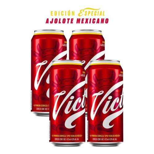 Cerveza Victoria 4 Latas de 473ml c/u