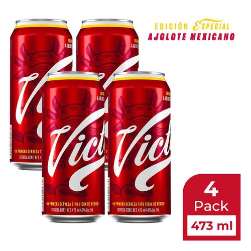 Cerveza Victoria 4 Latas de 473ml c/u