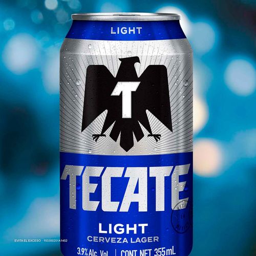 Cerveza Clara Tecate Light 12 Latas de 355ml c/u