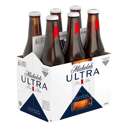 Cerveza Michelob Ultra 6 Botellas De 355ml Cada Uno