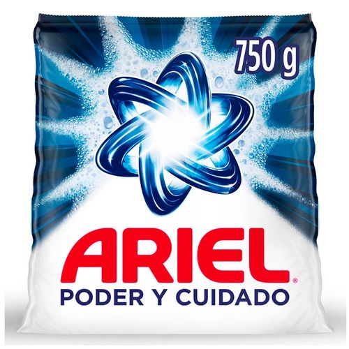 Detergente en Polvo Ariel Poder y Cuidado 750g