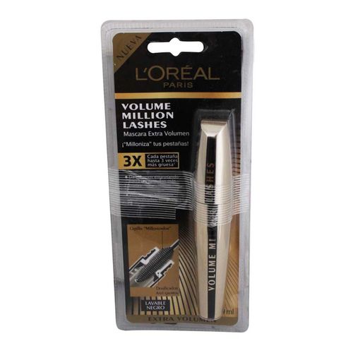 Máscara de Pestañas Lavable L'Oréal Paris Volume Million Lashes Negro 9g