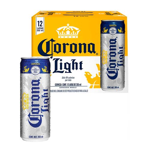 Cerveza Corona Light 12 Latas de 355ml c/u