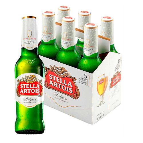 Cerveza Stella Artois 6 Botellas de 330ml c/u