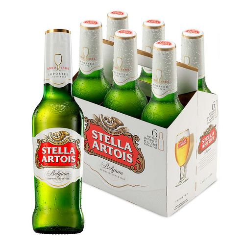 Cerveza Stella Artois 6 Botellas de 330ml c/u