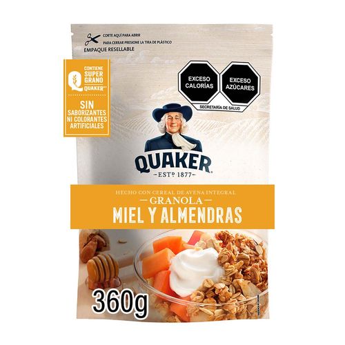 Granola Natural De Miel Y Almendras Quaker 360g