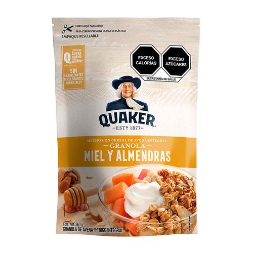 Granola Natural De Miel Y Almendras Quaker 360g
