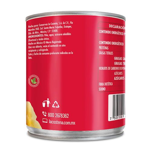 Piña en Almíbar La Costeña Trocitos 800g