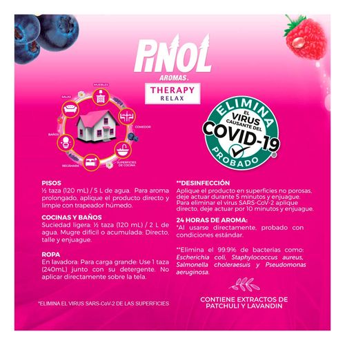 Limpiador Multiusos Líquido Pinol Aromas Therapy Relax 828ml