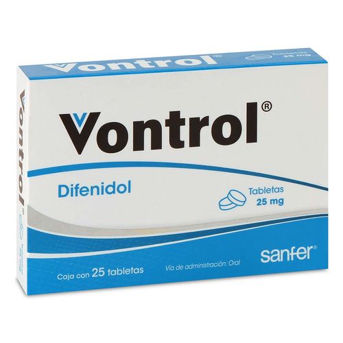 Tabletas Vontrol 25mg Caja con 25 Tabletas