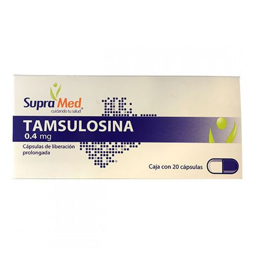 Cápsulas SupraMed Tamsulosina 0.4mg Caja con 20 Cápsulas