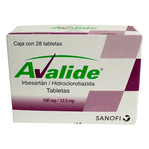 Tabletas Avalide 150mg/12.5mg Caja con 28 Tabletas