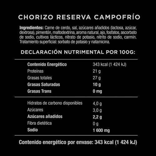 Chorizo Reserva Campofrío 100g