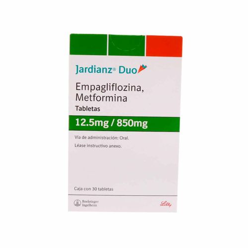 Tabletas Jardianz Duo 12.5mg/850mg Caja con 30 Tabletas