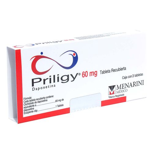 Tabletas Recubiertas Priligy 60mg Caja con 3 Tabletas