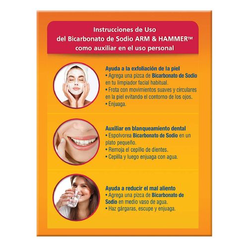 Bicarbonato de Sodio Arm & Hammer Auxiliar Cuidado Personal 227g