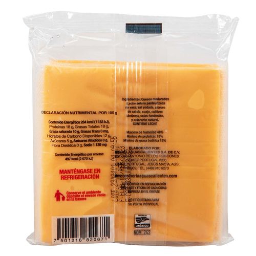 Queso Fundido Tipo Americano Aguascalientes 175g