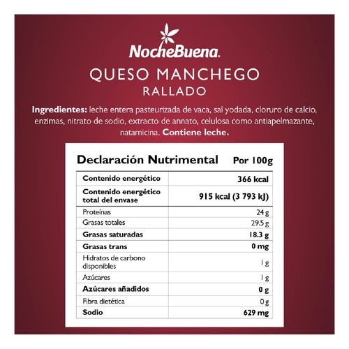 Queso Manchego NocheBuena Rallado 250g