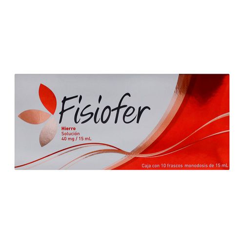 Solución Fisiofer 40mg Caja con 10 Frascos Monodosis de 15ml.
