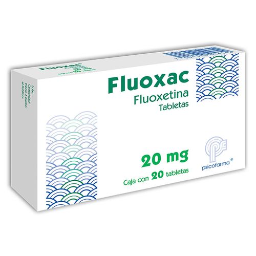 Tabletas Fluoxac 20mg Caja con 20 Tabletas