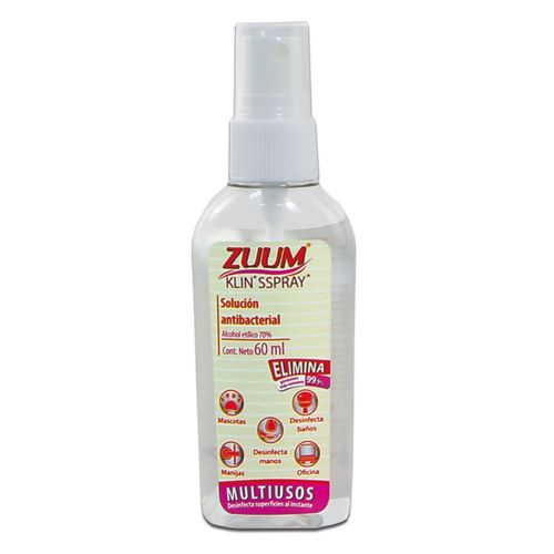 Solución Antibacterial en Spray Zuum Klin 60ml