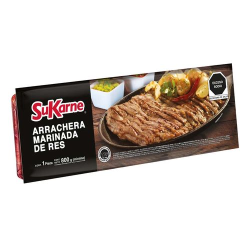 Arrachera Marinada Sukarne Res 1 Pieza por Kg