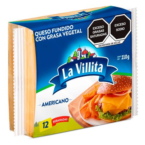 Queso La Villita Estilo Fundido Americano 210g