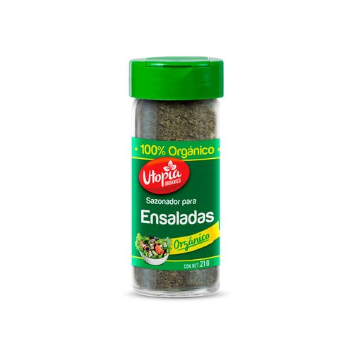Sazonador para Ensaladas Utopia Organics Frasco de Vidrio 21g