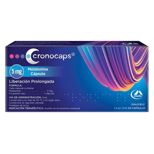 Cápsulas Cronocaps 5mg Caja con 30 Cápsulas