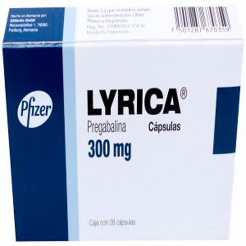Cápsulas Lyrica 300mg Caja con 28 Cápsulas