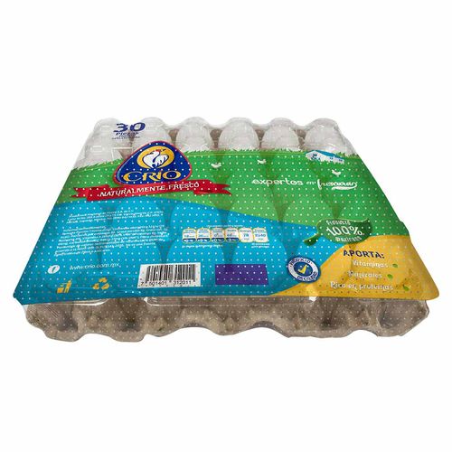 Huevo Crio Blanco Emplayado 30 Piezas