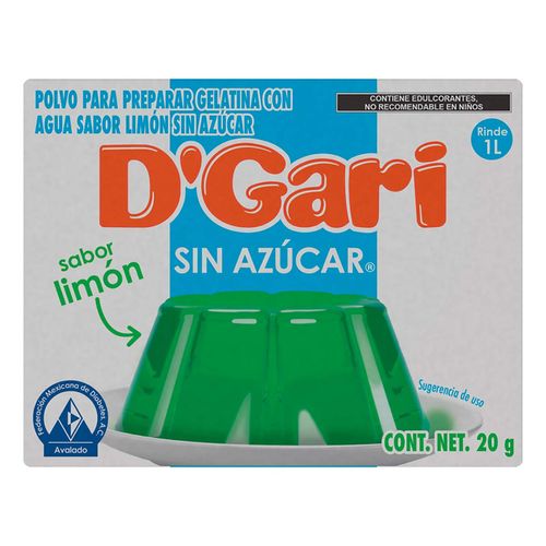 Gelatina D´Gari Sin Azúcar Limón 20g