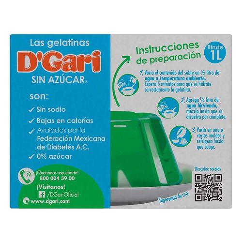 Gelatina D´Gari Sin Azúcar Limón 20g