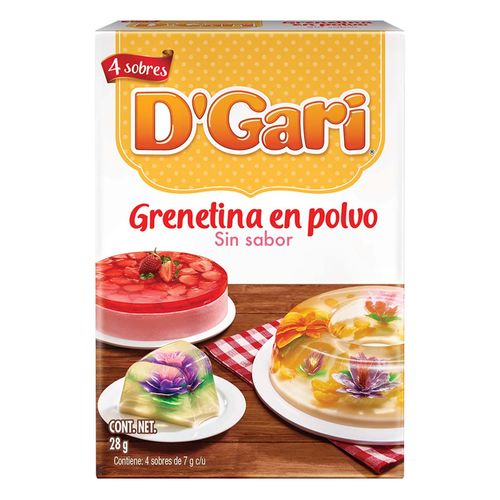 Grenetina en polvo D'Gari Sin sabor 28g