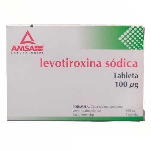 Tabletas Amsa Levotiroxina 100mcg Caja con 100 Tabletas