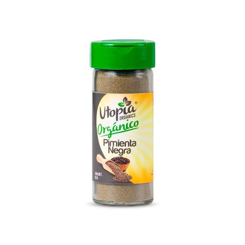 Pimienta Negra Utopia Orgánica Frasco de Vidrio 55g