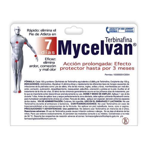 Crema Mycelvan para Pie de Atleta Tubo con 30g