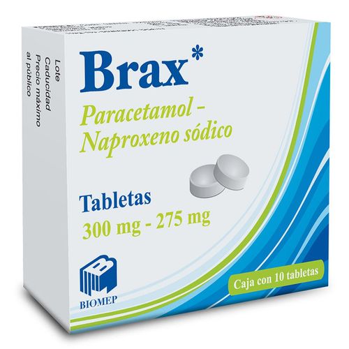 Tabletas Brax 300mg/275mg Caja con 10 Tabletas