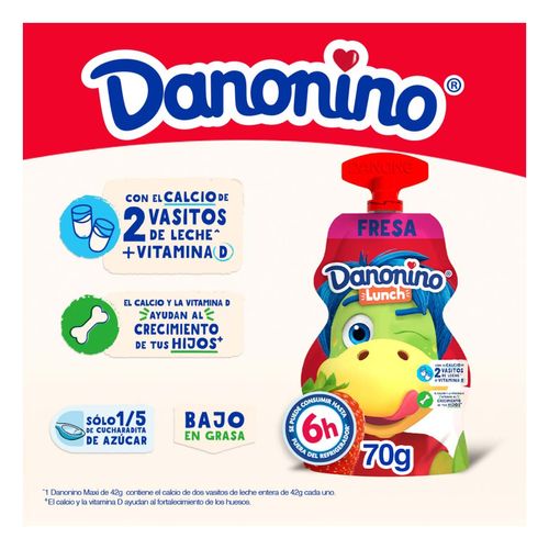 Danonino Lunch Queso Petit Suisse Con Fresa 70g